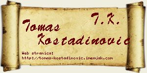 Tomas Kostadinović vizit kartica